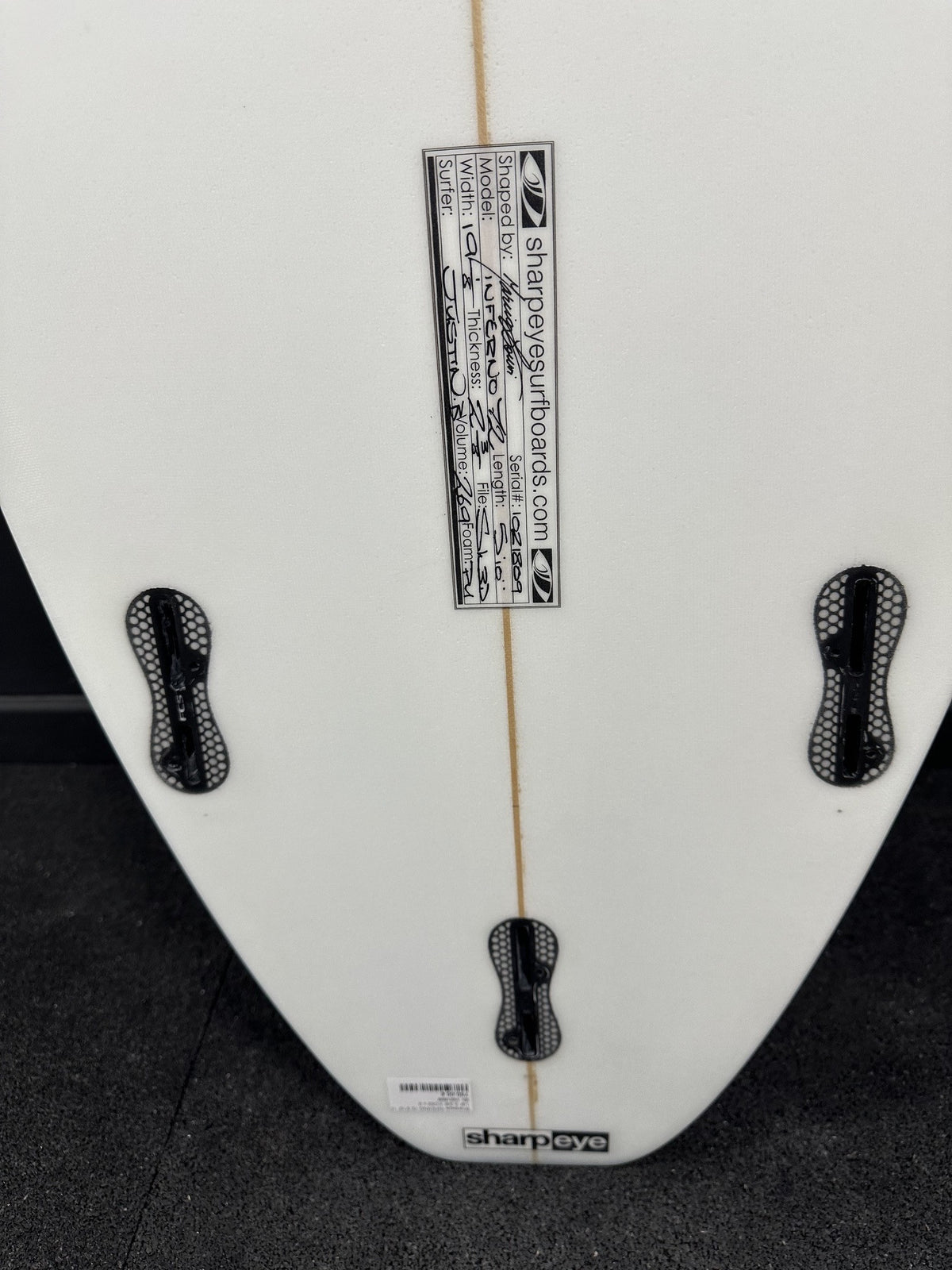 INFERNO 72 5'10" x 19 1/8" X  2 3/8" - 26.90L, Squash, 3x  FCS 2 Fin Boxes, EPS [New] - ID:1021809