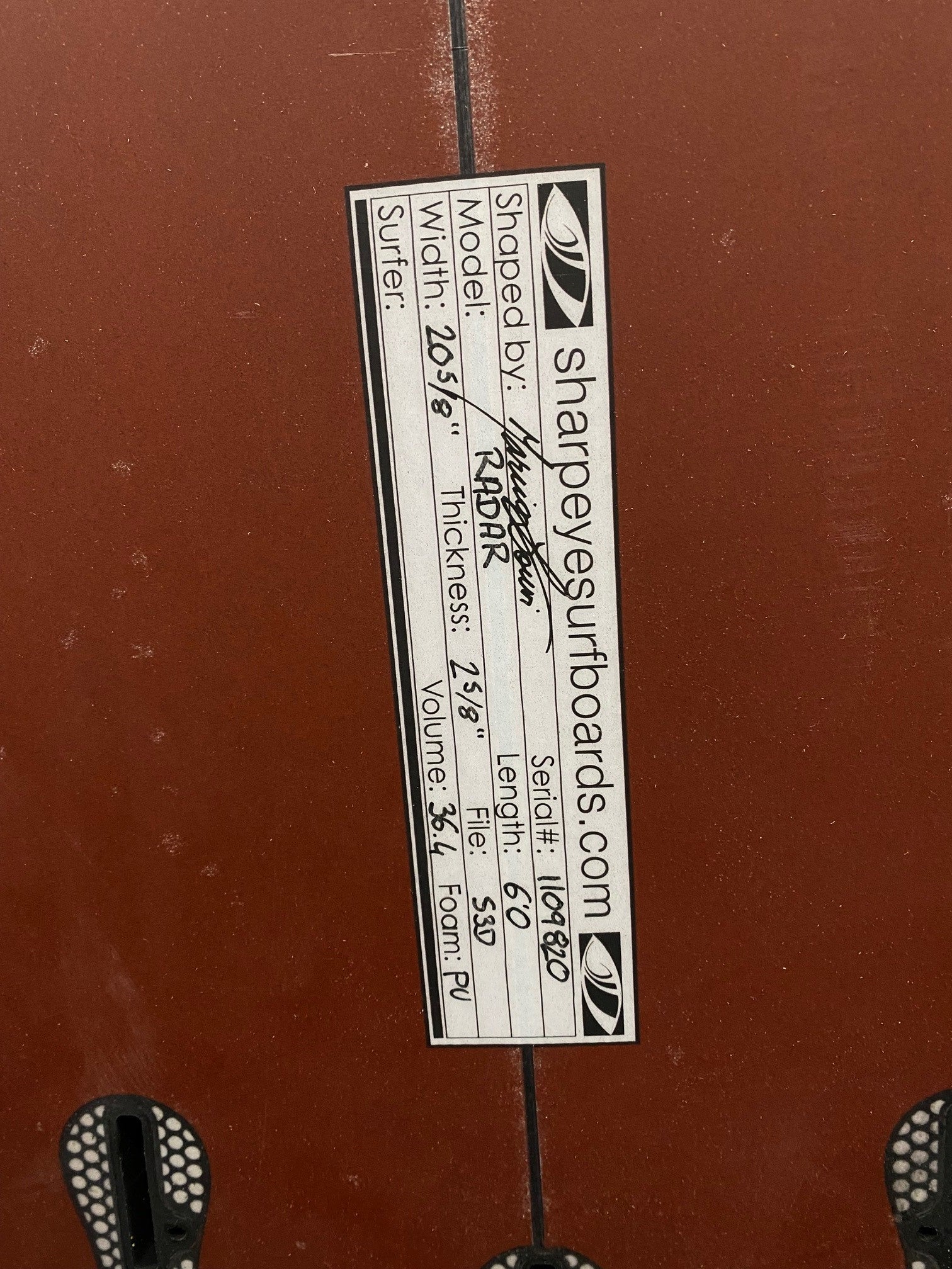 Radar 6'0" x 20 5/8" X  2 5/8" - 36.40L, Swallow, 5x  FCS 2 Fin Boxes, PU [New] - ID:1109820
